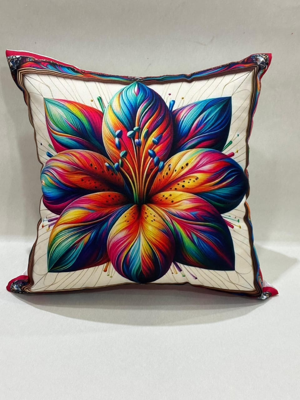 Digital Print Canvas Cushion Covers, 3D Print Canvas Cushion Covers - 15 designs Pack of 2 ( Size 16*16 )