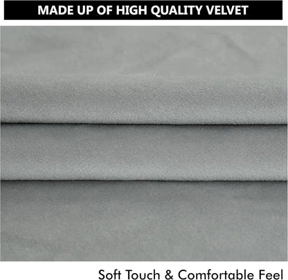Velvet Fabric Cushion Cover (Light Grey)