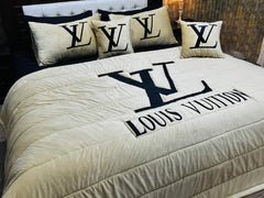 Louis Vuitton Off-White Bridle Comforter Set – 8 Pieces - Maira Textile