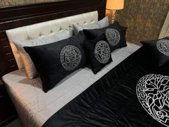 Versace Black Bridle Comforter Set – 8 Pieces - Maira Textile