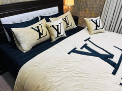 Louis Vuitton Off-White Bridle Comforter Set – 8 Pieces - Maira Textile