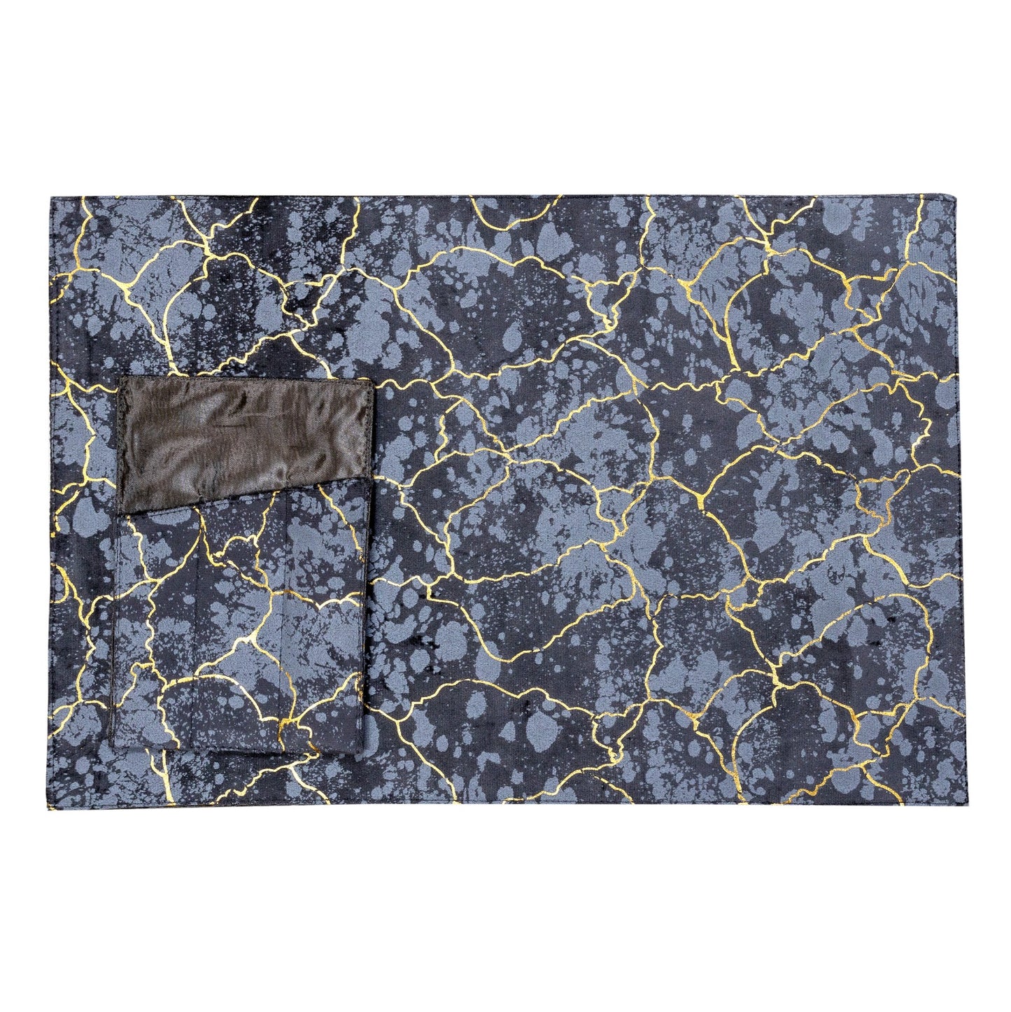 Misty Blue Marble Set Grey velvet