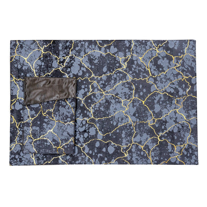 Misty Blue Marble Set Grey velvet