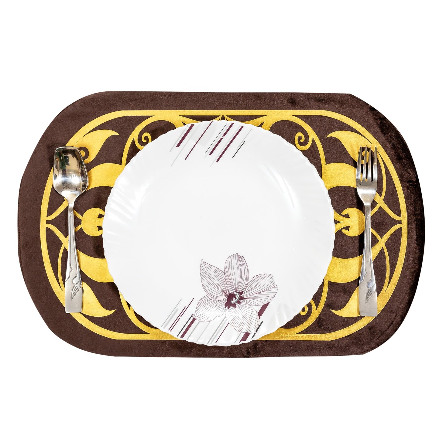 Brown Diamonds Luxe Table Set velvet