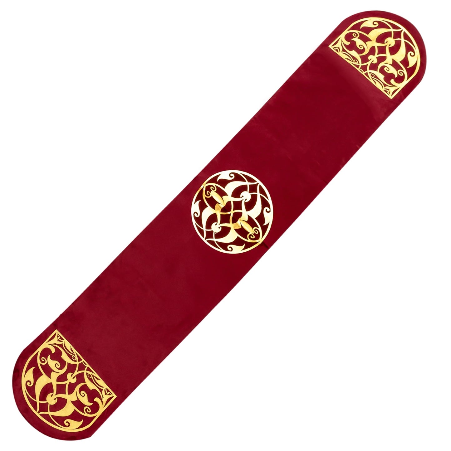 Opal Velvet Maroon Applique Table set