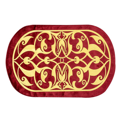 Opal Velvet Maroon Applique Table set