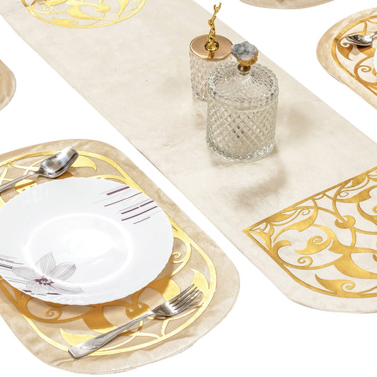 Ivory Regal Filigree Set velvet