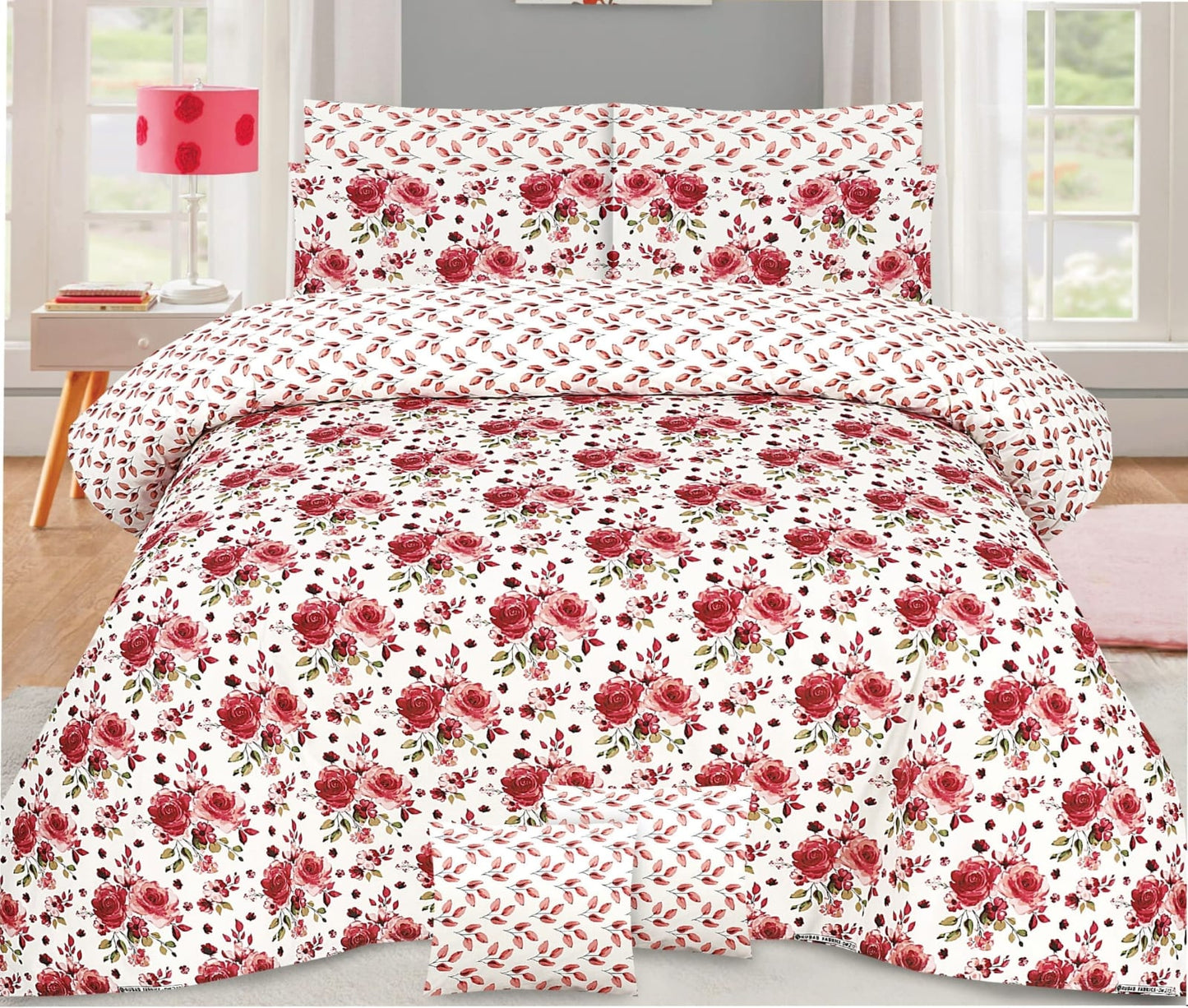 3pc Cotton Bedsheet Set  Floral