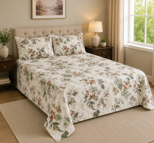 100% Export Quality Cotton Printed Bedsheet Set