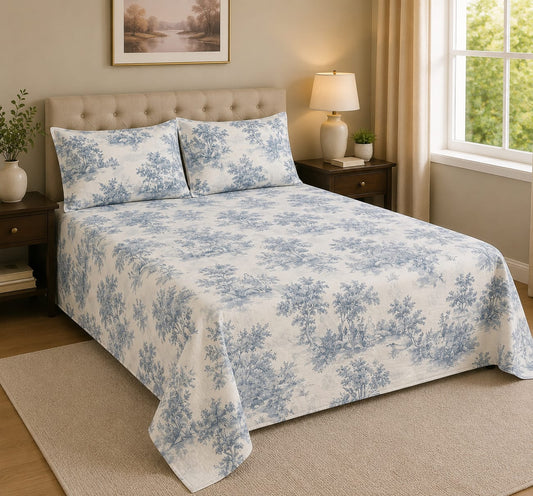 100% Export Quality Cotton Printed Bedsheet Set