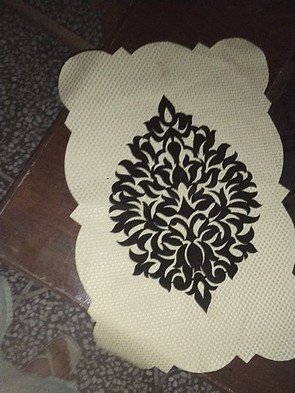 Off White 3 PCs Table Runner Set Jute Fabric