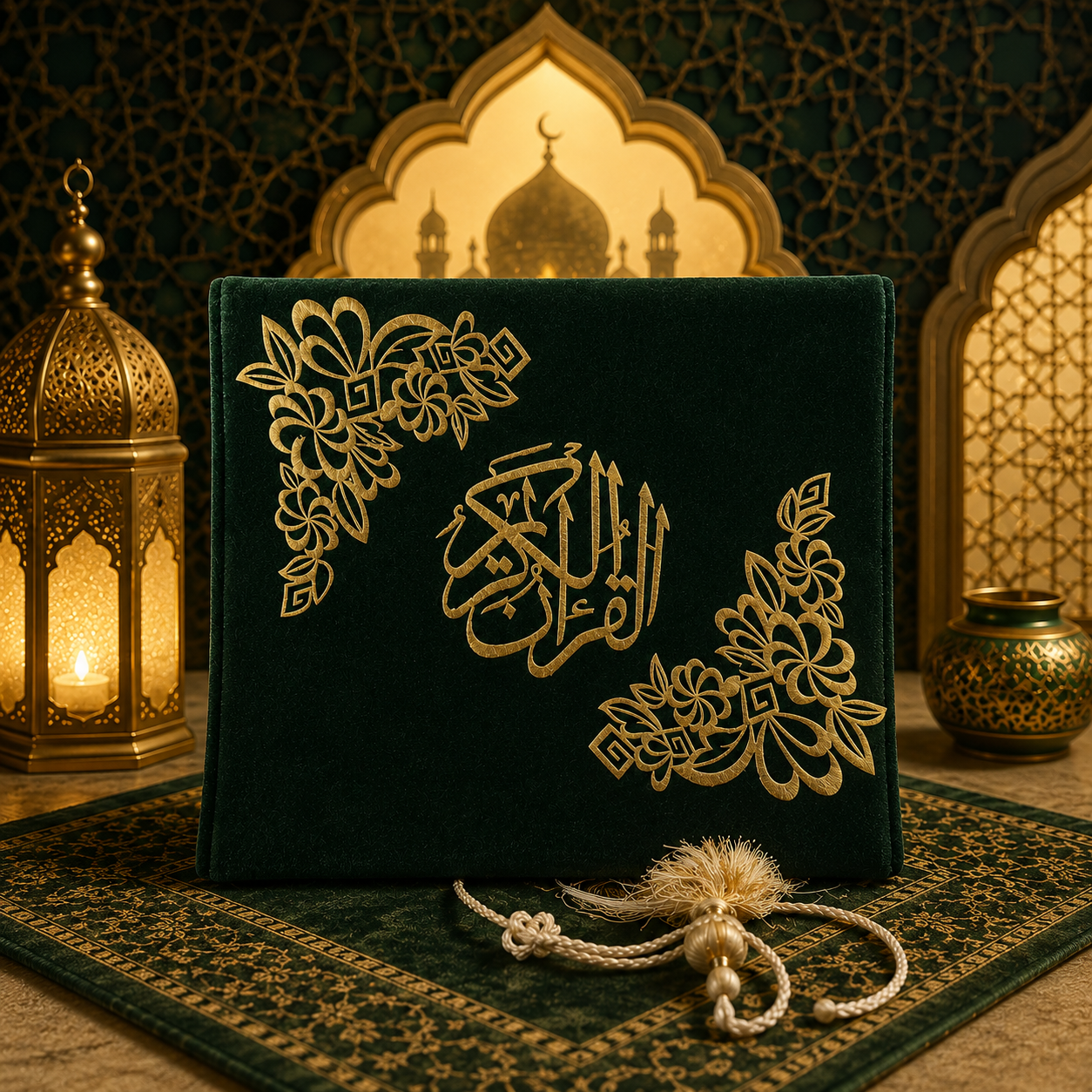 Luxury Quran Cover | Islamic Ghilaf | Premium Juzdan for Holy Quran