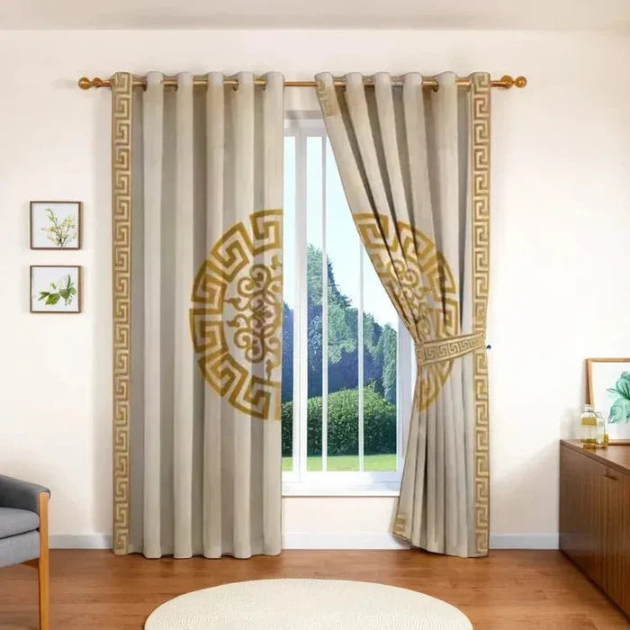 2 Pieces Premium splendid velvet curtain Panels & 2 Belts
